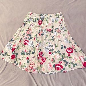 Cabi A-Line tan floral skirt